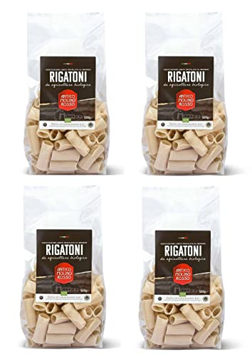 Rigatoni Pasta Di Gragnano | Antico Molino Rosso | Urweizen aus Italien | 2kg (4x 500g) von Antico Molino Rosso