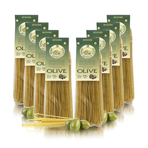 Antico Pastificio Morelli 1860 Srl Fettuccine alle Oliven, Grün, 8 Packungen à 250 g von Antico Pastificio Morelli 1860 Srl