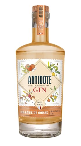 Antidote Gin Orange aus Korsika- aus französischen Trauben - 17 aromatische Pflanzen, 5 Destillationen - 40% (1 x 0,70 L) von Antidote