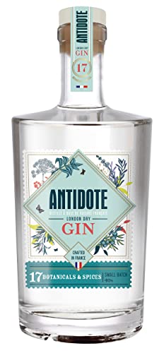 Antidote Original Gin - Premium Qualität - Hergestellt aus französischen Trauben - 17 aromatische Pflanzen, 5 Destillationen - 40% (1 x 0,70 L) von Antidote