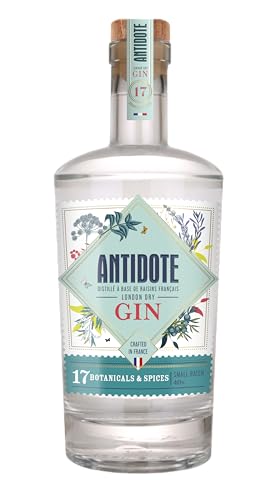 Antidote Original Gin - Premium Qualität - Hergestellt aus französischen Trauben - 17 aromatische Pflanzen, 5 Destillationen - 40% (1 x 0,70 L) von Antidote