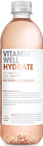 Vitamin Well Hydrate (12 x 0,5 L PET NL) EINWEG inkl. gratis FiveStar Kugelschreiber von Antioxidant