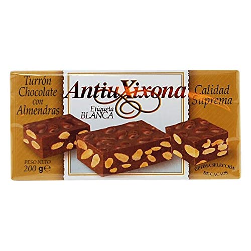 Turron Schokolade mit Mandeln / Turron Chocolate con almendras - 200 gr von Antiu Xixona