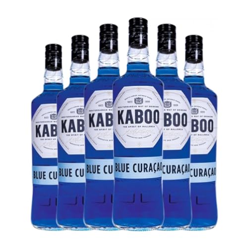 Liköre Antonio Nadal Kaboo Blue Curaçao Rakete Flasche 1 L (Schachtel mit 6 Rakete Flasche von 1 L) von Distribuidor