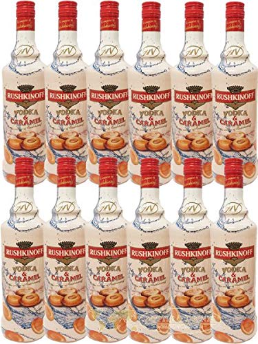 Rushkinoff Vodka & Caramelo, 12er Pack (12 x 1,0 l) von Rushkinoff