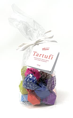 Viani Tartufi dolci misti, sacchetto - Gemischte Schokoladentrüffel, Beutel - 125g - 9 Sorten von Viani