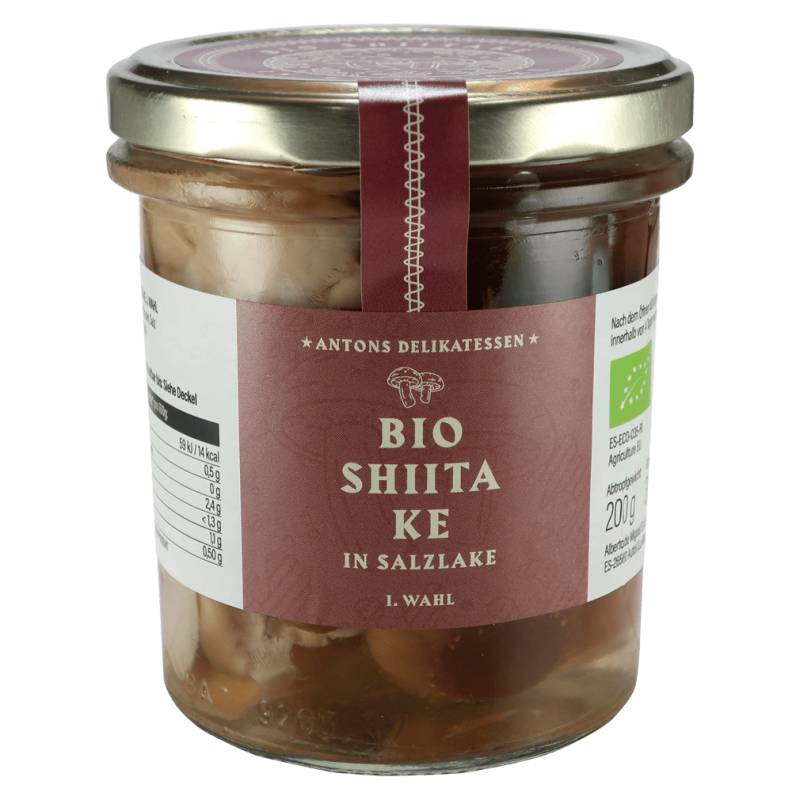 Bio Shiitake in Salzlake von Antons Delikatessen