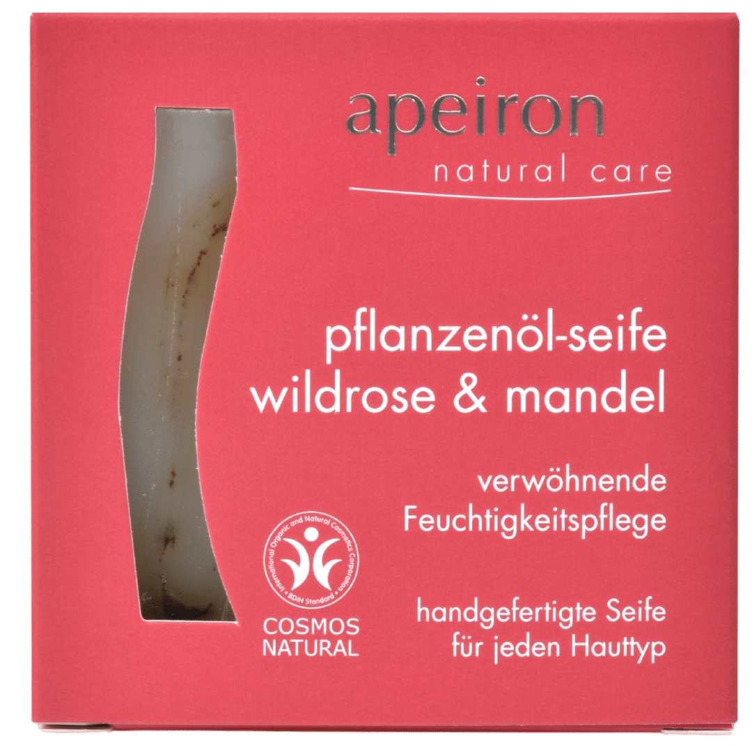 Pflanzenölseife Wildrose & Mandel Pflanzenölseife Wildrose & Mandel von Apeiron