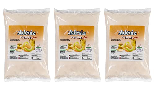 3x 1kg Akdeniz Melone Instantgetränk mit Melonengeschmack in Pulverform von Apfeltee