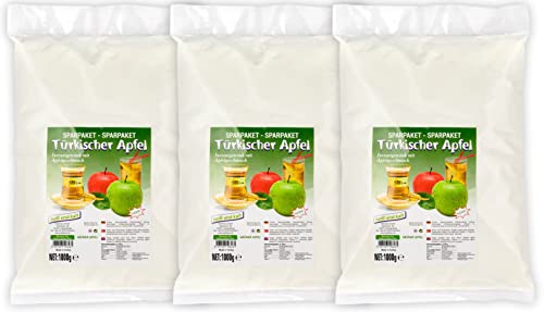 3x 1kg Ottoman Türkischer Apfeltee grün Instantgetränk mit Apfelgeschmack in Pulverform von Apfeltee