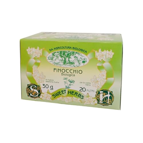 Sweet Herbs® | Fenchel verdauungsfördernder Kräutertee | Bio-Fenchel-Aufguss nach dem Essen – 20 Filter in einzelnen Beuteln (30 g) von Apicoltura Brezzo