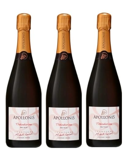 3x 0,75l - Michel Loriot - Champagne Apollonis - Théodorine - Rosé - brut - Champagne A.O.P. - Frankreich - Rosé-Schaumwein brut von Apollonis - Michel Loriot
