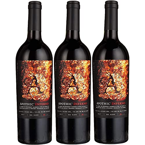 Apothic Wines Inferno Rotwein Cuvée Wein trocken Kalifornien I Versanel Paket (3 x 0,75l) von Apothic Wines