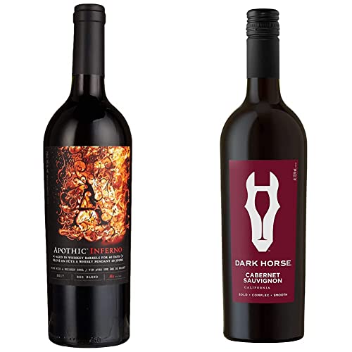 Apothic Inferno Trocken (1 x 0.75l) & Dark Horse Cabernet Sauvignon Trocken (1 x 0.75l) von Apothic Wines