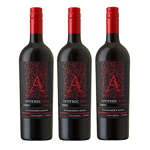 Apothic Red Winemaker's Blend Rotwein Wein halbtrocken Kalifornien I Versanel Paket (3 x 0,75l) von Apothic Wines