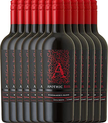 Apothic Red von Apothic Wines - Rotwein 12 x 0,75l VINELLO - 12er - Weinpaket inkl. kostenlosem VINELLO.weinausgießer von Apothic Wines