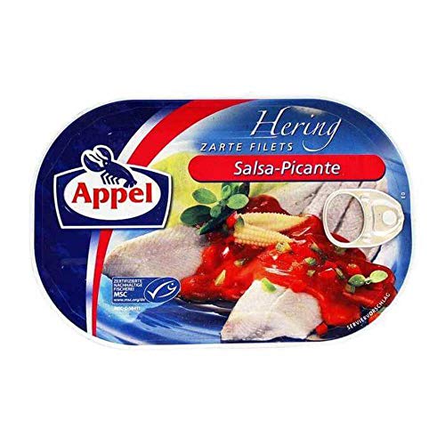 Appel Heringsfilets, zarte Fisch-Filets Salsa-Picante, MSC zertifiziert, 200 g von Appel