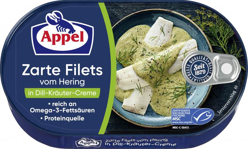 Appel Zarte Filets vom Hering in Dill-Kräuter-Creme von Appel