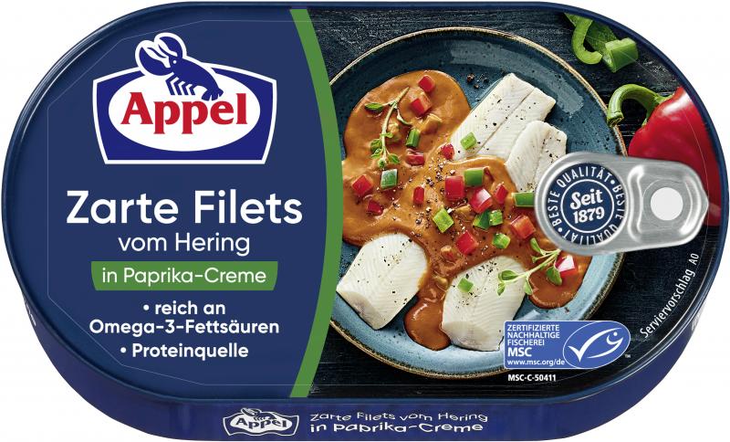 Appel Zarte Filets vom Hering in Paprika-Creme von Appel