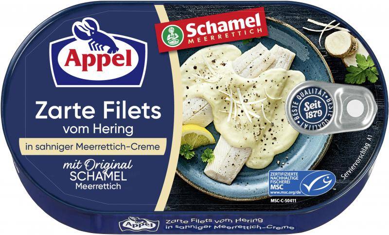 Appel Zarte Filets vom Hering in sahniger Meerrettich-Creme von Appel