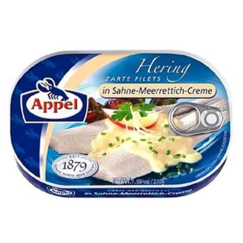 Appel MSC Heringsfilets in sahniger Meerrettich Creme Dose 200g Appel MSC Heringsfilets in sahniger Meerrettich Creme Dose 200g von Appel