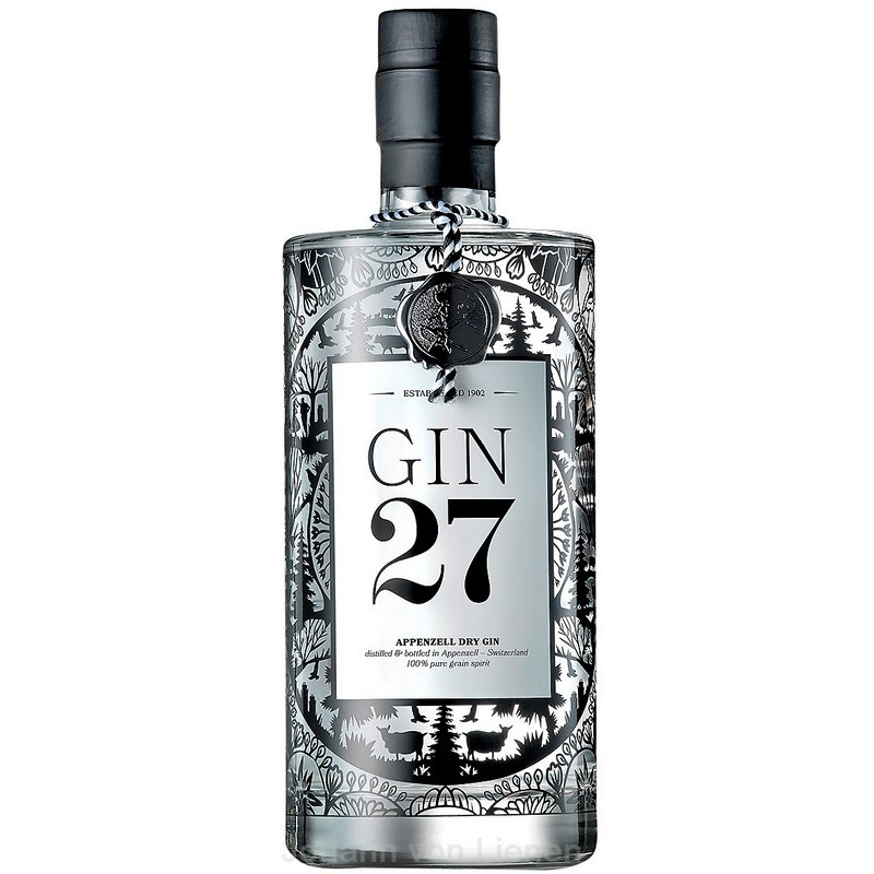 Gin 27 Premium Appenzeller Dry Gin 0,7 L 43%vol von Appenzeller Alpenbitter AG