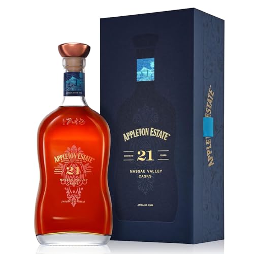 Appleton Estate 21 Years Old Nassau Valley Casks - 21 Jahre gereifter, gold-brauner Jamaica Rum, in Eichenfässern gereift - 1 x 0,7 l von APPLETON