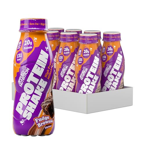 Applied Nutrition - Proteinshake, Eiweißshake | RTD Workout Shake | 20g Protein + (8 x 330ml (1 Packung), Fudge Brownie) von Applied Nutrition