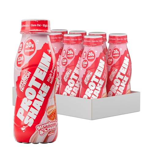 Applied Nutrition - Proteinshake, Eiweißshake | RTD Workout Shake | 20g Protein + (8 x 330ml (1 Packung), Strawberry) von Applied Nutrition