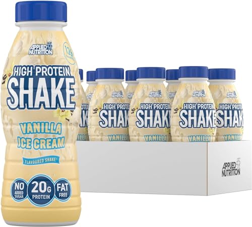 Applied Nutrition - Proteinshake, Eiweißshake | RTD Workout Shake | 20g Protein + (8 x 330ml (1 Packung), Vanilla) von Applied Nutrition