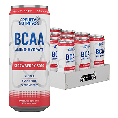 BCAA Amino-Hydrate Caffeine Free Cans, Strawberry Soda - 12 x 330 ml. von Applied Nutrition