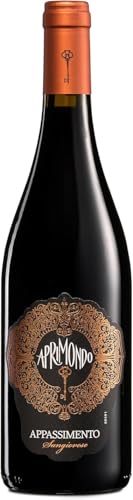 Aprimondo Sangiovese Appassimento, Italienischer Rotwein mit Typischem Bouquet mit Brombeer- und Kirschnoten, 14,5 % Vol., 750 ml Flasche von Aprimondo