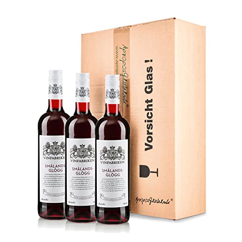 3er Pack Vinfabriken Smalands Glögg Alkoholfrei - Fruchtsaftgetränk mit Glögg-Aroma (3 x 750 ml) von AproposGeschenk