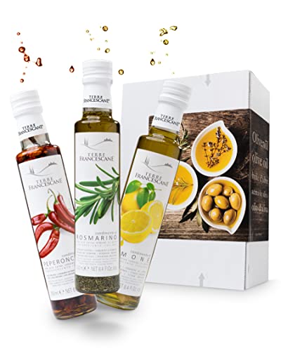 Apropos Geschenk - Extra Natives Olivenöl Dressing - 3er-Probier-Paket - Olivenöl verfeinert mit Zitrone, Rosmarin und Chili Apropos Geschenk - Extra Natives Olivenöl Dressing - 3er-Probier-Paket - Olivenöl verfeinert mit Zitrone, Rosmarin und Chili von AproposGeschenk