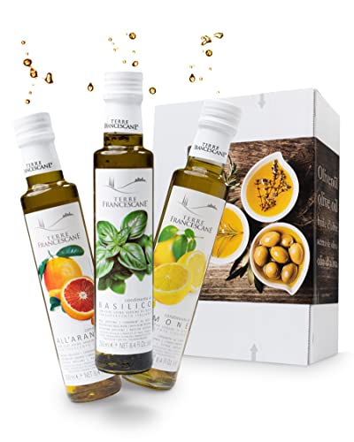 Apropos Geschenk - Extra Natives Olivenöl Dressing - 3er-Probier-Paket - Olivenöl von Terre Francescane verfeinert mit Orange, Zitrone und Basilikum Apropos Geschenk - Extra Natives Olivenöl Dressing - 3er-Probier-Paket - Olivenöl von Terre Francescane verfeinert mit Orange, Zitrone und Basilikum von AproposGeschenk