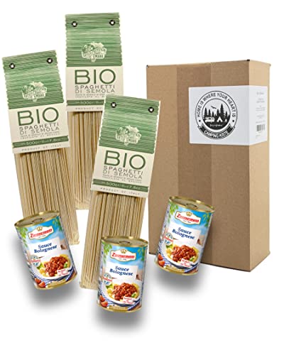 Camping Kiste "Spaghetti Bolognese" Schlemmer-Box, Notvorrat, Geschenk-Set für Fans von Outdoor-Aktivitäten von AproposGeschenk