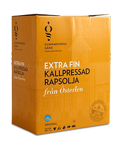 Gunnarshögs Gard Rapsöl aus Schweden schonend kalt gepresst - nachaltig angebaut - reich an Omega-3-Fettsäuren für einen Genuss mit gutem Gewissen (3 Liter (Bag-in-Box)) von AproposGeschenk