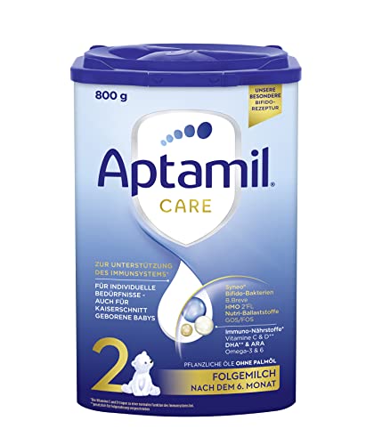 Aptamil Care 2 – Folgemilch nach dem 6. Monat, Mit Omega 3 & 6, DHA & ARA, Ohne Palmöl, Babynahrung, Milchpulver, 1x 800 g von Aptamil