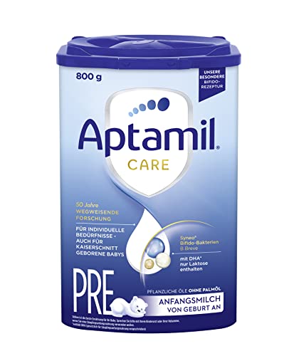 Aptamil Care PRE – Anfangsmilch von Geburt an, Mit DHA, Nur Laktose, Ohne Palmöl, Babynahrung, Milchpulver, 1x 800 g Aptamil Care PRE – Anfangsmilch von Geburt an, Mit DHA, Nur Laktose, Ohne Palmöl, Babynahrung, Milchpulver, 1x 800 g von Aptamil