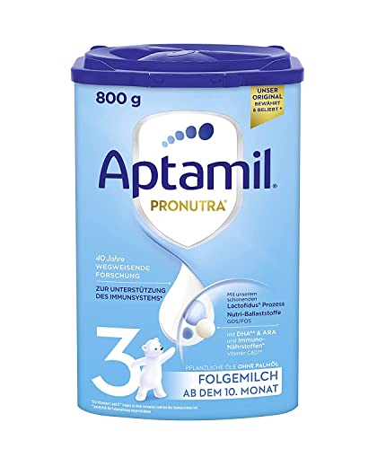 Aptamil Pronutra 3 – Folgemilch nach dem 10. Monat, Mit DHA & ARA, Ohne Palmöl, Babynahrung, Milchpulver, 1x 800 g von Aptamil