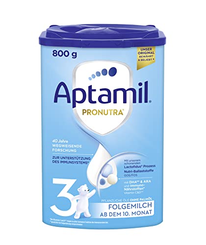 Aptamil Pronutra 3 – Folgemilch nach dem 10. Monat, Mit DHA & ARA, Ohne Palmöl, Babynahrung, Milchpulver, 1x 800 g von Aptamil