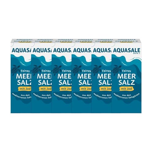Aquasale Meersalz mit Jod 6 x 500 g von Aquasale