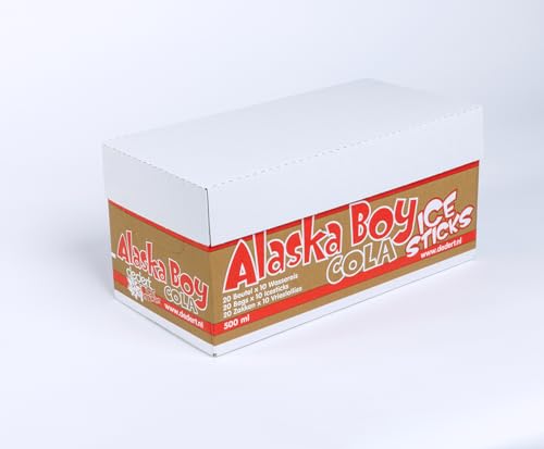 Alaska Boy Icesticks Cola-Geschmack | 200x Wassereis à 50ml – eiskalt & frisch | Der Hit für Kindergeburtstage & Partys | vegan, glutenfrei, laktosefrei, ohne Konservierungsstoffe | zum Einfrieren von ArBo-Living