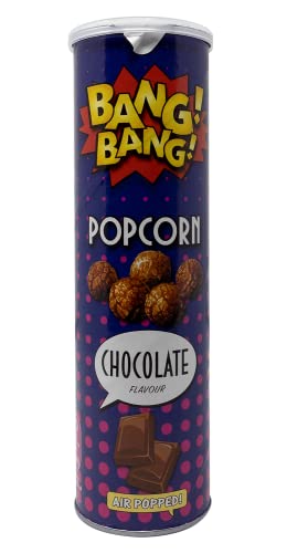 BangBang! Popcorn Chocolate Schokolade 85g - Vegan, Glutenfrei & ohne Konservierungsstoffe - Unfassbar lecker, knackige & geschmacksintensive Popcorn in stilvoller Verpackung + ArBo-Living Sticker von ArBo-Living