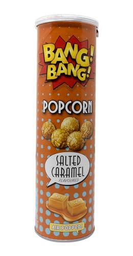 BangBang! Popcorn Salted Caramel 85g - Vegan, Glutenfrei & ohne Konservierungsstoffe - Unfassbar lecker, knackige & geschmacksintensive Popcorn in stilvoller Verpackung + ArBo-Living Sticker von ArBo-Living