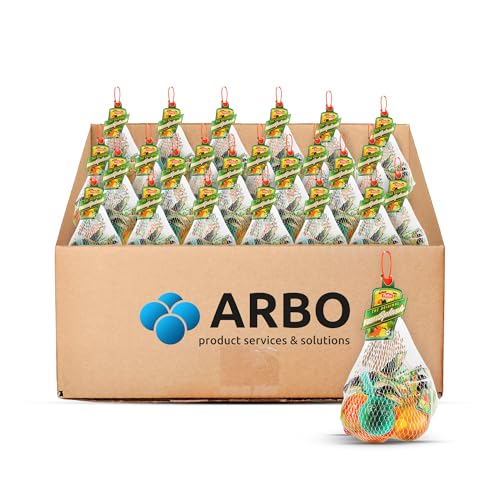 Fruit Splash 24er Vorratspack a 10 Netze von Felko - mit Fruchtwasser gefülltes Plastikobst, Kinder-Spaß, Kinder Süßigkeiten Original -Party geschenke Instagram TikTok + ArBo-Livng Sticker von ArBo-Living