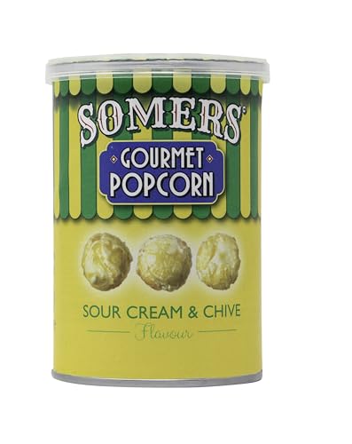 Somers Gourmet Popcorn Sour Cream & Chive 30g - Vegan, Glutenfrei & ohne Konservierungsstoffe - Unfassbar lecker, knackige & geschmacksintensive Popcorn in stilvoller Verpackung + ArBo-Living Sticker von ArBo-Living