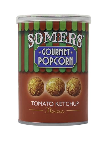 Somers Gourmet Popcorn Tomato Ketchup 30g - Vegan, Glutenfrei & ohne Konservierungsstoffe - Unfassbar lecker, knackige & geschmacksintensive Popcorn in stilvoller Verpackung + ArBo-Living Sticker von ArBo-Living
