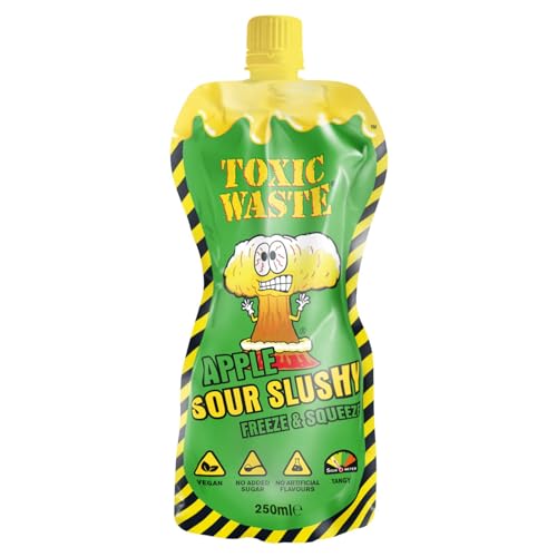 Toxic Waste Apple Sour Slushy 250ml - Vegan - Slush-Eis - Wassereis - Fruity süß-saurer Spaß - Apfelgeschmack - ArBo-Living Packing & Sticker Toxic Waste Apple Sour Slushy 250ml - Vegan - Slush-Eis - Wassereis - Fruity süß-saurer Spaß - Apfelgeschmack - ArBo-Living Packing & Sticker von ArBo-Living