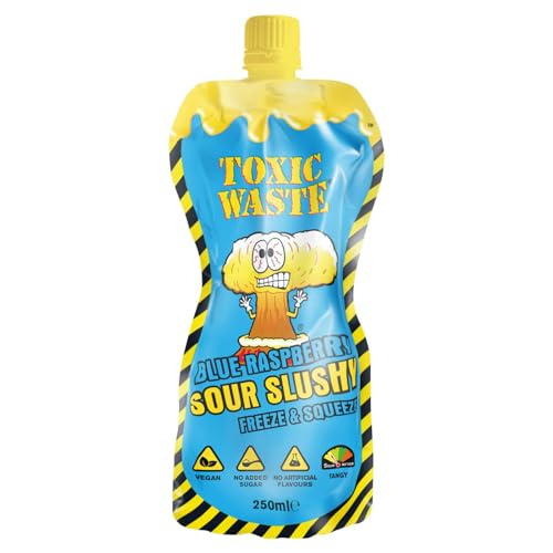 Toxic Waste Blue Raspberry Sour Slushy 250ml - Vegan - Slush-Eis - Wassereis - Fruchtig süß-saurer Spaß - Blaue Himbeere - ArBo-Living Packing & Sticker Toxic Waste Blue Raspberry Sour Slushy 250ml - Vegan - Slush-Eis - Wassereis - Fruchtig süß-saurer Spaß - Blaue Himbeere - ArBo-Living Packing & Sticker von ArBo-Living